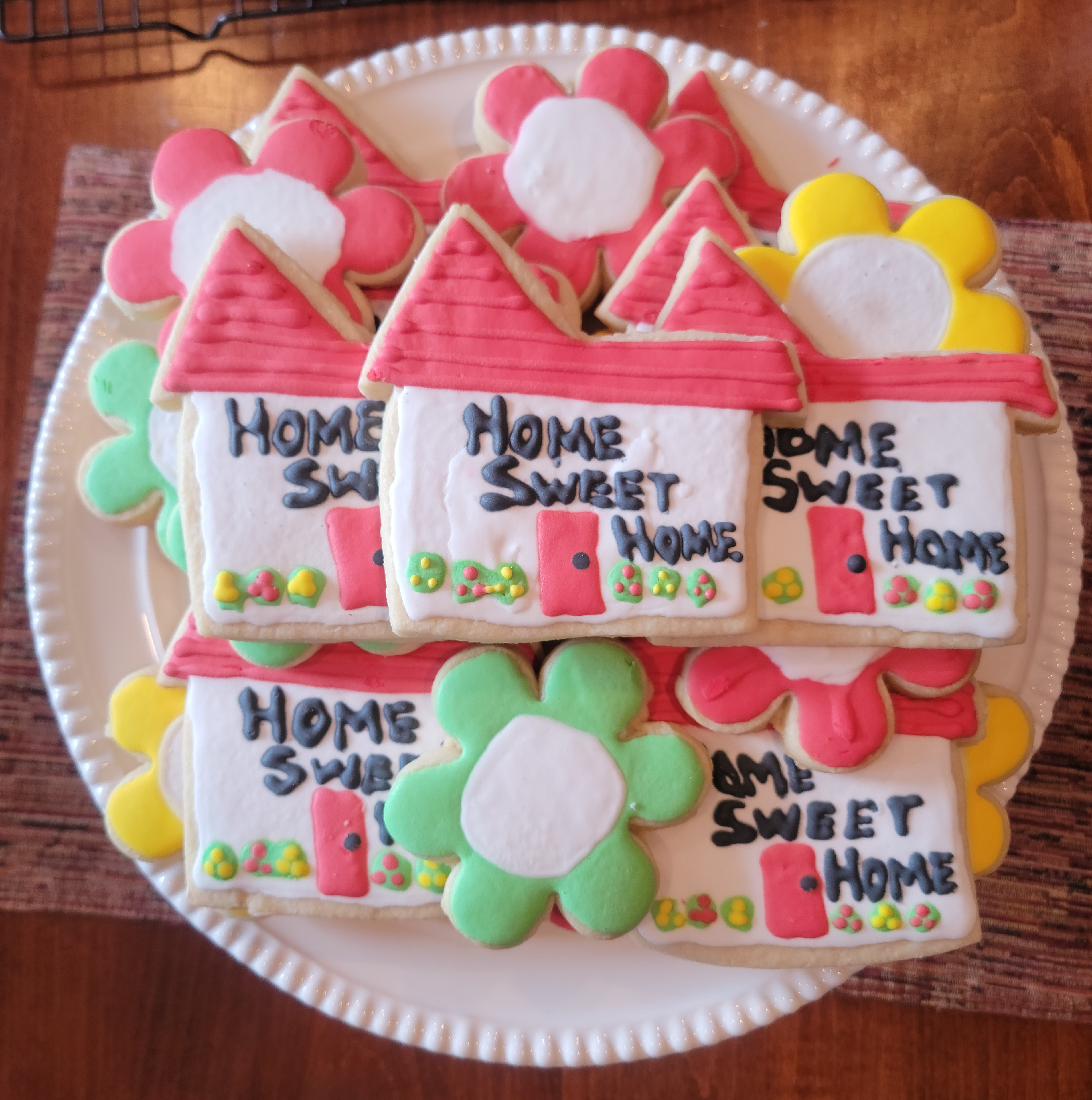 Festive holiday decorated sugar cookies